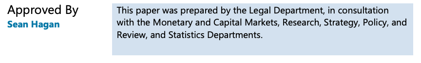 IMPLEMENTING MACROPRUDENTIAL POLICY—SELECTED LEGAL ISSUES